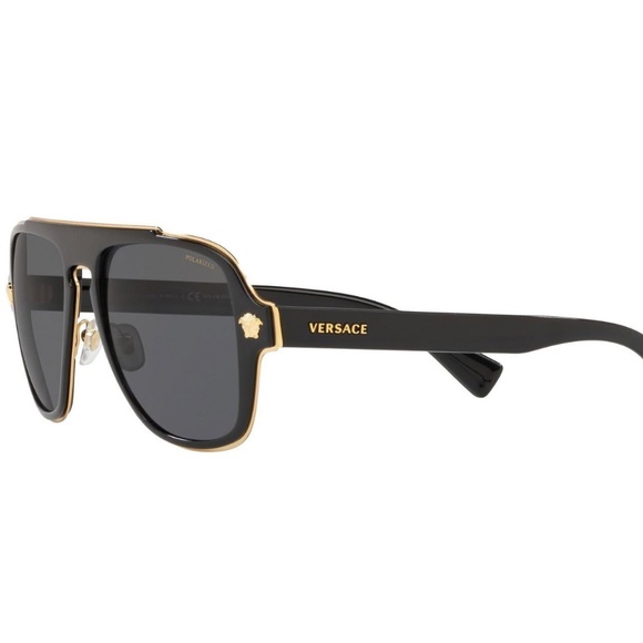 Versace Accessories - Versace Black & Gold Sunglasses used unisex mod.2199  polarized